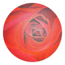 The Heart of the Rose Round Stickers