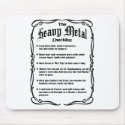 The Heavy Metal Checklist mousepads