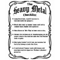 The Heavy Metal Checklist t-shirts