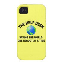 The Help Desk - Saving The World Case-Mate iPhone 4 Cases