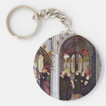 The High Altar Of The Abbey Church Of Saint-Bertin Keychain