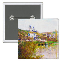 The Hills of Vetheuil, 1880 Claude Monet cool, old Pins