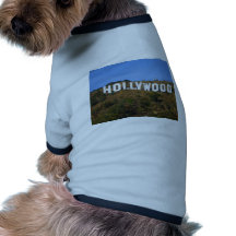 The Hollywood Sign on Hollywood Hills California Doggie Tee Shirt