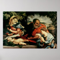 The Holy Family with St. Catherine of Poster
