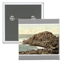The Honeycombs. Giant's Causeway. Co. Antrim, Irel Pinback Buttons