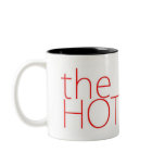 The Hotcakes text logo mugs