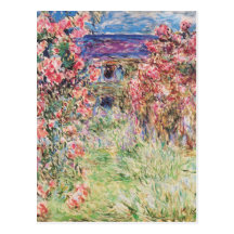 The House among the Roses by Claude Monet Post Card