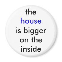 The house is bigger on the inside refrigerator magnets