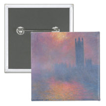 The Houses of Parliament, London Pinback Buttons