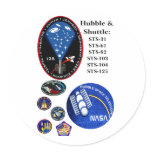 The Hubble Telescope and the Shuttle stickers