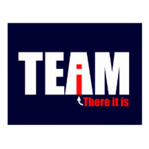 The i in TEAM Post Card