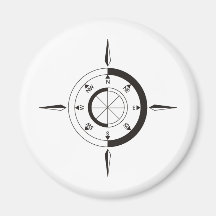 The ideal navigation or sailing gift: a compass fridge magnet
