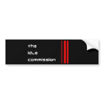 the idle commission sticker bumper stickers