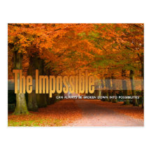 The Impossible Motivational Postcard