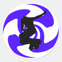 THE INLINE BLUE ROUND STICKER