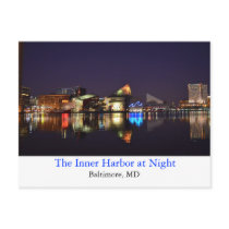 The Inner Harbour at Night Postcard