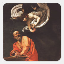 The Inspiration of Saint Matthew, Caravaggio Stickers