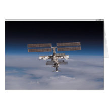  The International Space Station on the Horizon Card