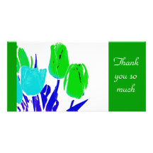 The invert,thank you note customized photo card