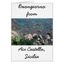 The Ionian Sea from Aci Castello Sicliy Card