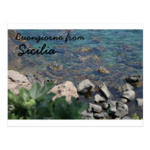 The Ionian Sea from Aci Castello Sicliy Postcard