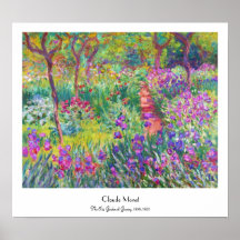 The Iris Garden at Giverny Claude Monet cool, old, Posters
