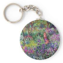 The Iris Garden at Giverny, Claude Monet Key Chains