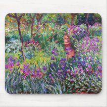 The Iris Garden at Giverny, Claude Monet Mousepads