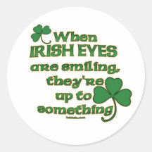 The Irish Eyes Joke on fun Irish Stickers #1