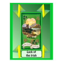 The Irish harpss the Blarney Stone Post Card