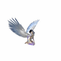The Jaded Ones Winged Character Keychain Sculpture Acrylic Cut Out