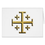The Jerusalem Cross - Gold Beveled Edition Greeting Card