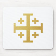 The Jerusalem Cross - Gold Edition Mousepads