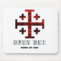 The Jerusalem Cross - Opus Dei - Work Of God Mouse Pad