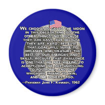 The JFK Quote That Sent Humans to the Moon Fridge Magnet