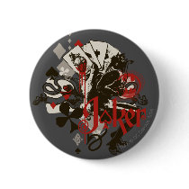 The Joker - 4 Aces Bleeding Heart Devil Pinback Buttons