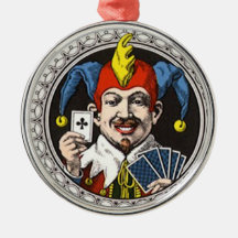 The jolly joker playing card graphic christmas tree ornament