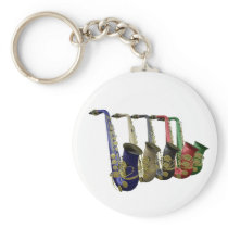 The Key To Good Saxophone Music Keyring