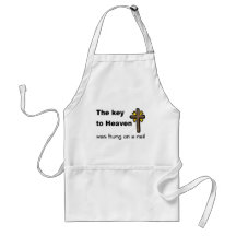 The key to Heaven was hung on a nail Christian Apron