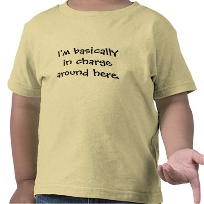 The Kid is in Charge - Funny Kids Shirt