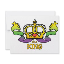 The King gets the BIG beads Personalized Announcement