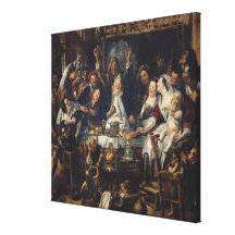 The King is Drinking Gallery Wrap Canvas