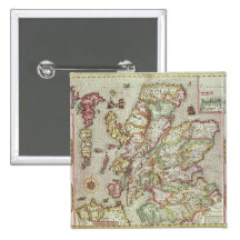 The Kingdome of Scotland, engraved by Jodocus Pinback Buttons