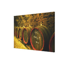 The Kiralyudvar winery: Barrels with Tokaj wine Canvas Print