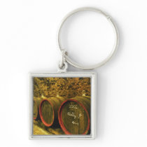 The Kiralyudvar winery: Barrels with Tokaj wine Keychain
