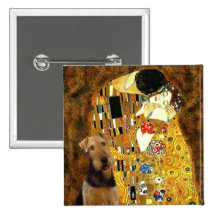 The Kiss - Airedale Terrier (#1) Pin