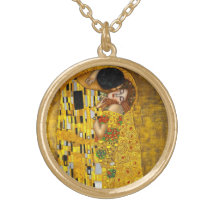 The Kiss By Gustav Klimt Necklace
