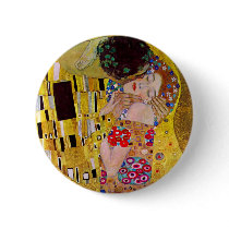 The Kiss (detail) by Gustav Klimt Pinback Button