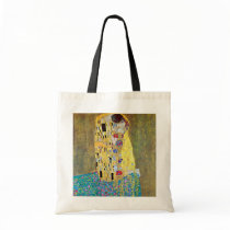 The Kiss (original Der Kuss) by Gustav Klimt Canvas Bag
