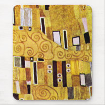 The Kiss, pattern detail by Gustav Klimt Mousepads